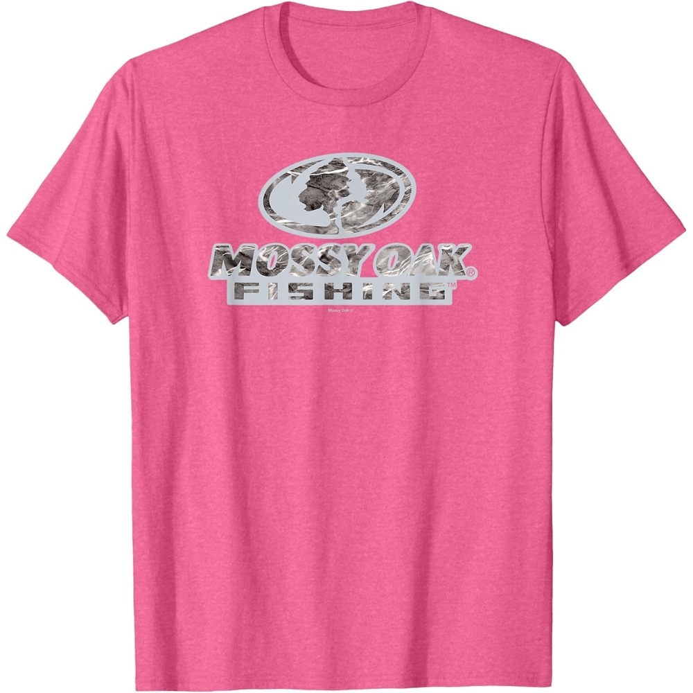 image:imageMossy Oak Fishing Open Water Classic Grey Logo TShirtPink Heather