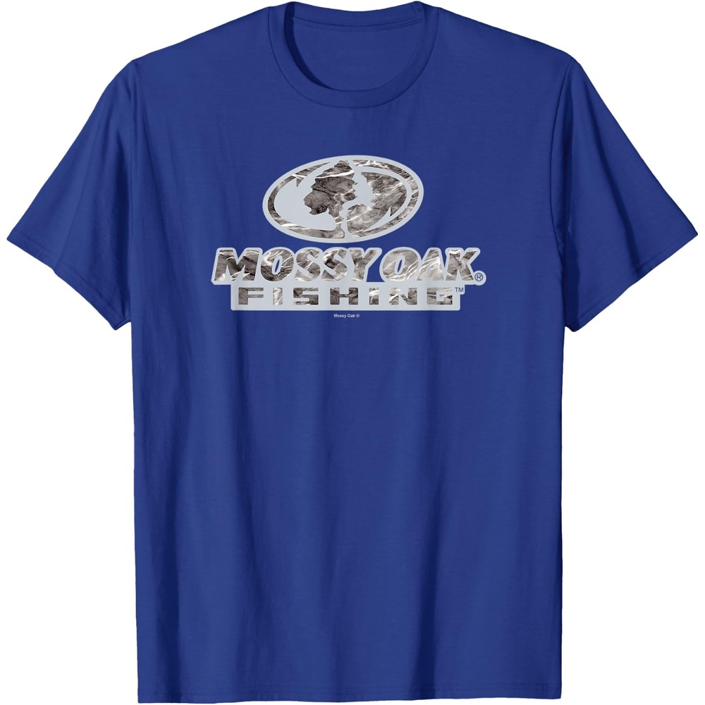 image:imageMossy Oak Fishing Open Water Classic Grey Logo TShirtRoyal Blue