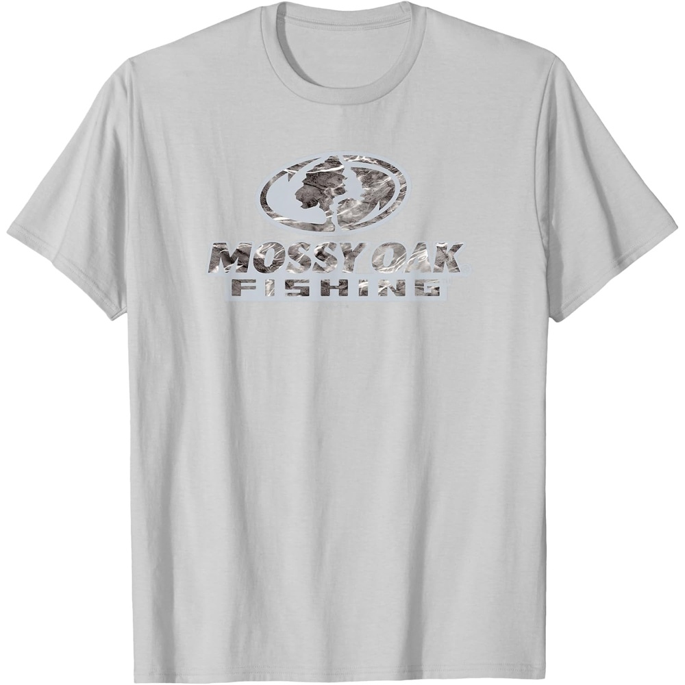 image:imageMossy Oak Fishing Open Water Classic Grey Logo TShirtSilver Grey