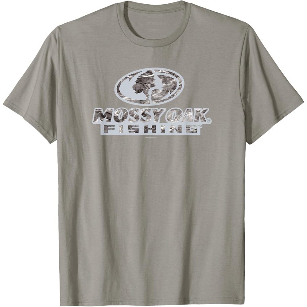 image:imageMossy Oak Fishing Open Water Classic Grey Logo TShirtSlate Grey