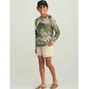 HUK Kids Pursuit Camo Crew Sleeve Shirt, Performance Shirt for Kids(Mossy Oak Stormwater Freshwater)