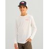 HUK Kids Pursuit Pattern Long Sleeve Shirt, Fishing Shirt for Kids(Huk Fill – White)