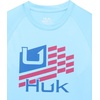 HUK Kids Pursuit Pattern Long Sleeve Shirt, Fishing Shirt for Kids(Huk Stripes – Marolina Blue)