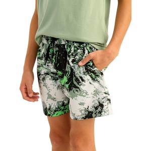 HUK Boys Pursuit Volley Pattern Short, Quick-Dry Shorts for Kids(Fog Green)
