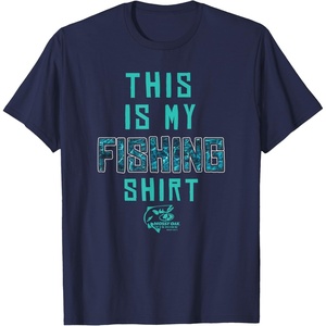 Mossy Oak This Is My Fishing Shirt Open Water Fill Logo T-Shirt(Navy Blue)