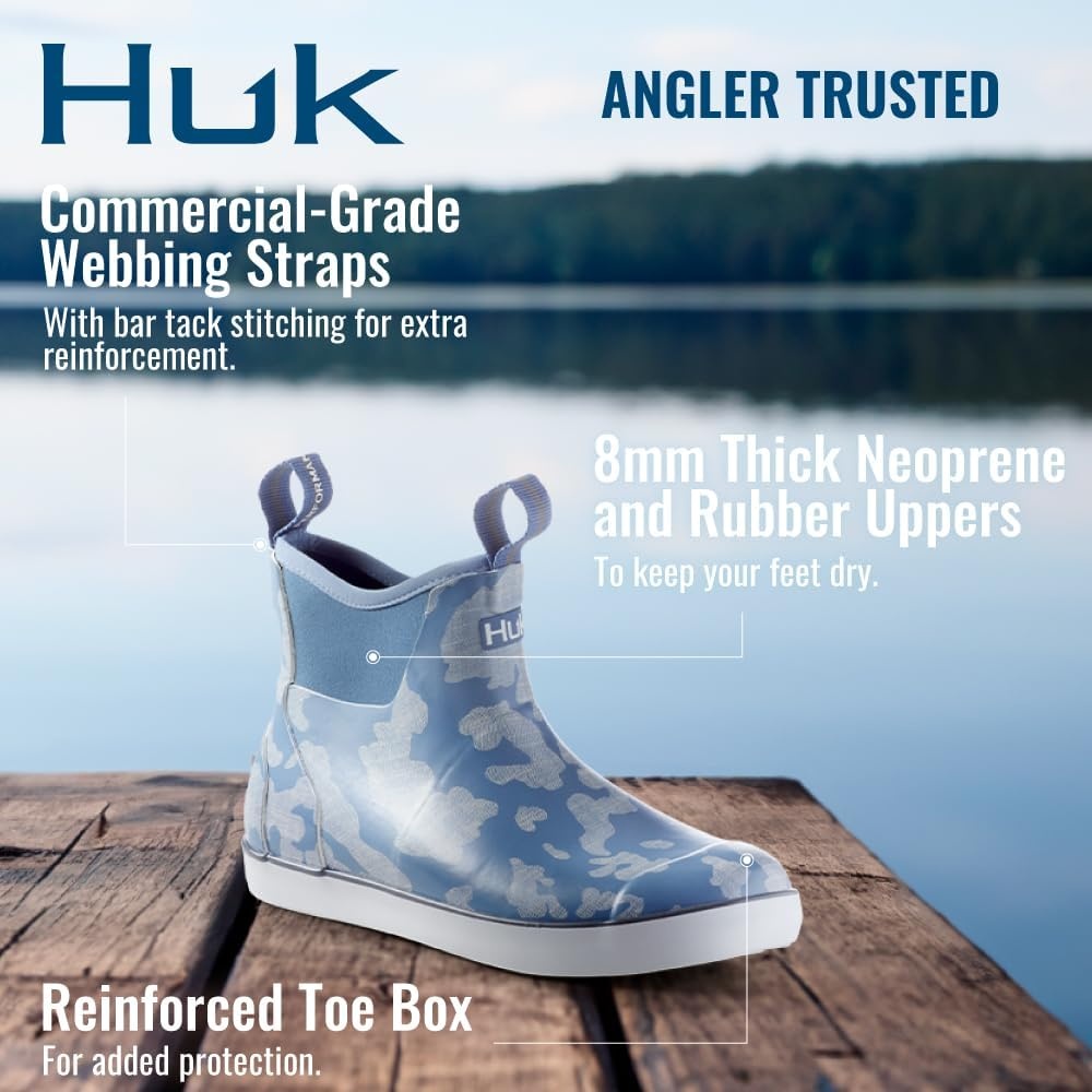 image:imageHUK mens Rogue Wave Shoe Highperformance Fishing amp Deck BootRunning Lakes Titanium Blue