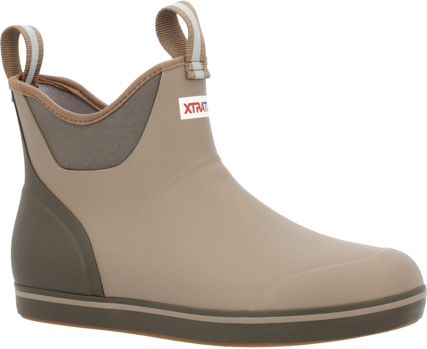 image:imageXtratuf 6 Mens Ankle Deck Boot Lightweight 100 Waterproof Rubber Footwear NonMarking SlipResistant Outsole MoistureWicking LinerEarth Brown