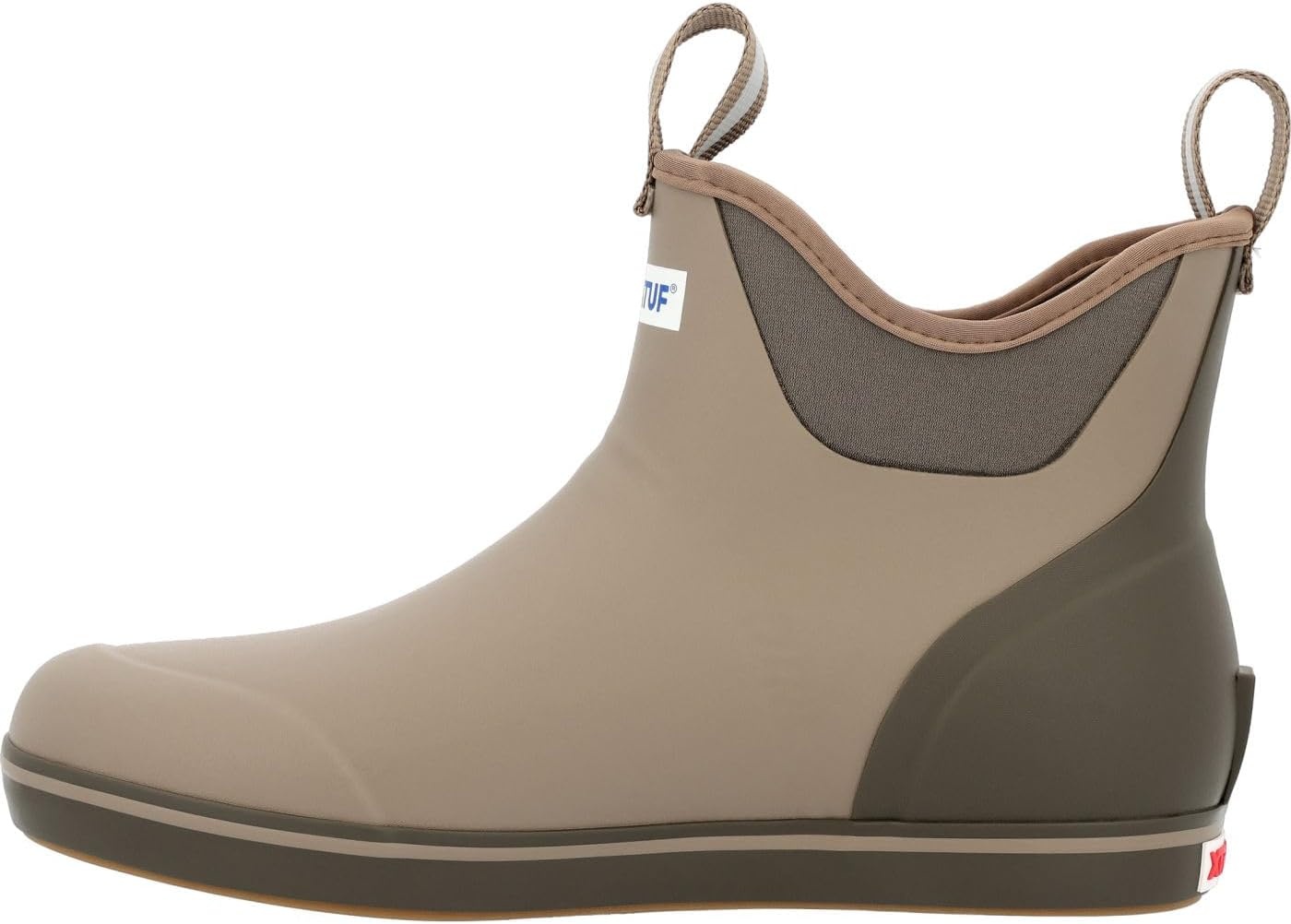 image:imageXtratuf 6 Mens Ankle Deck Boot Lightweight 100 Waterproof Rubber Footwear NonMarking SlipResistant Outsole MoistureWicking LinerEarth Brown