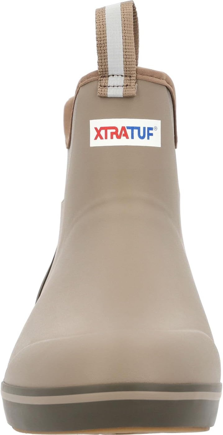 image:imageXtratuf 6 Mens Ankle Deck Boot Lightweight 100 Waterproof Rubber Footwear NonMarking SlipResistant Outsole MoistureWicking LinerEarth Brown