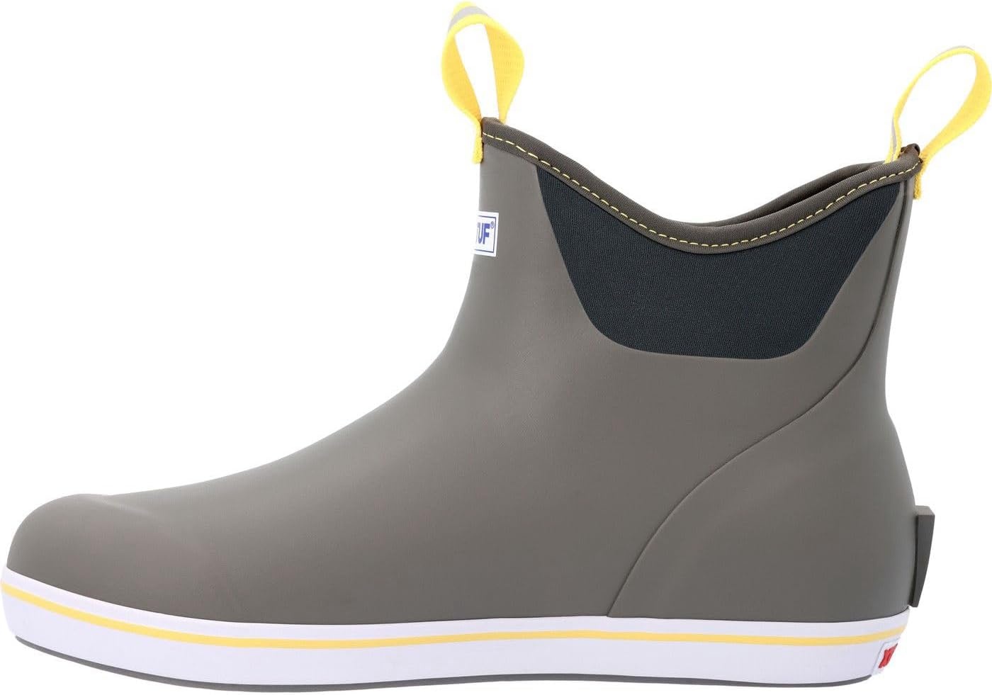 image:imageXtratuf 6 Mens Ankle Deck Boot Lightweight 100 Waterproof Rubber Footwear NonMarking SlipResistant Outsole MoistureWicking LinerGray Yellow