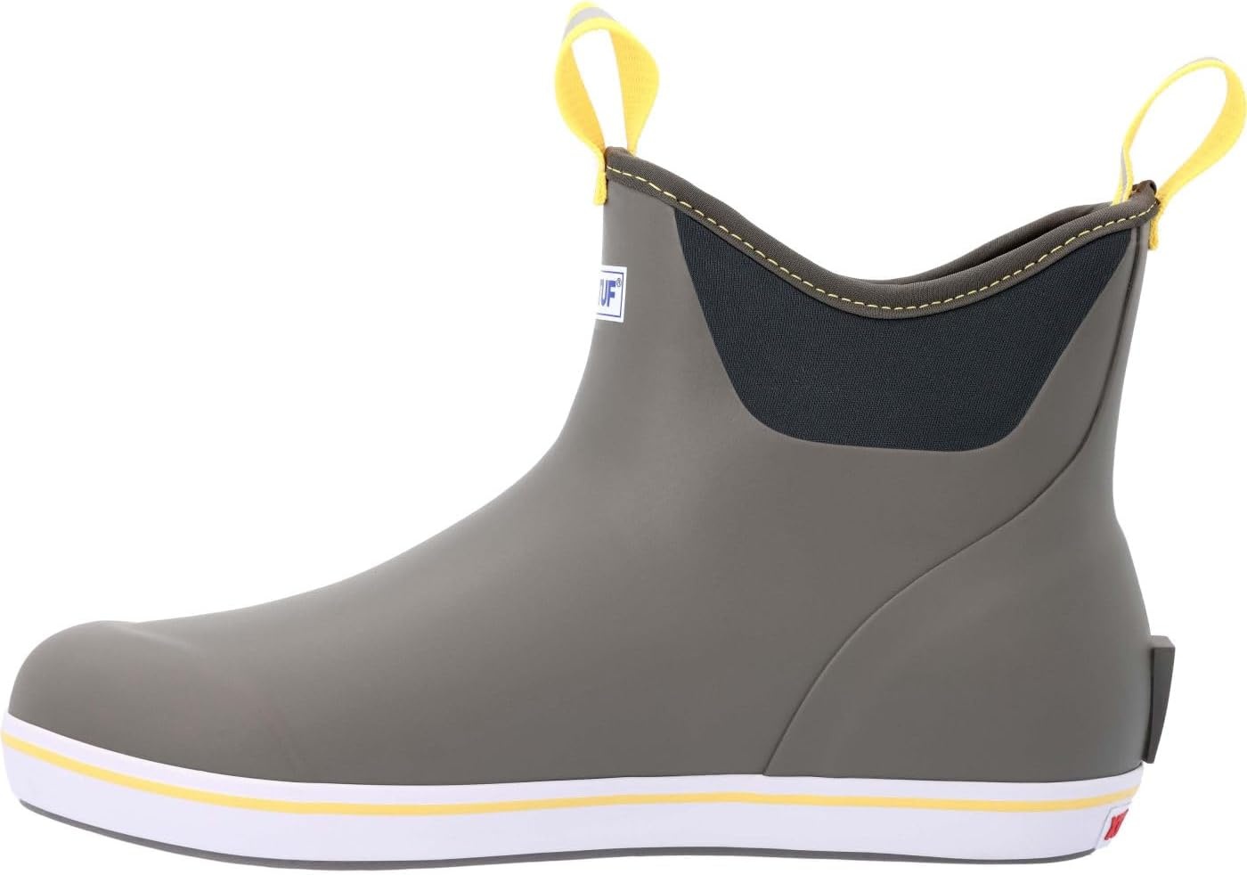 image:imageXtratuf 6 Mens Ankle Deck Boot Lightweight 100 Waterproof Rubber Footwear NonMarking SlipResistant Outsole MoistureWicking LinerGrayYellow