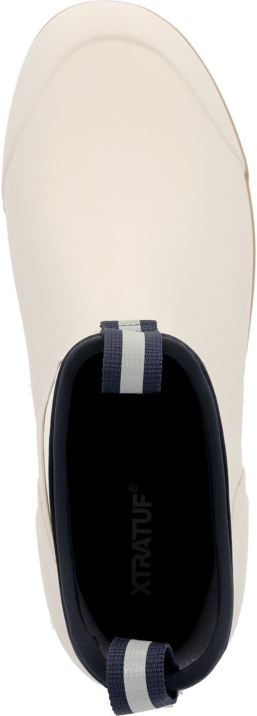 image:imageXtratuf 6 Mens Ankle Deck Boot Lightweight 100 Waterproof Rubber Footwear NonMarking SlipResistant Outsole MoistureWicking LinerIvory Navy