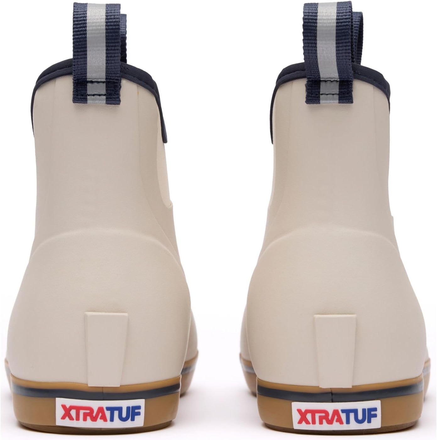 image:imageXtratuf 6 Mens Ankle Deck Boot Lightweight 100 Waterproof Rubber Footwear NonMarking SlipResistant Outsole MoistureWicking LinerIvory Navy