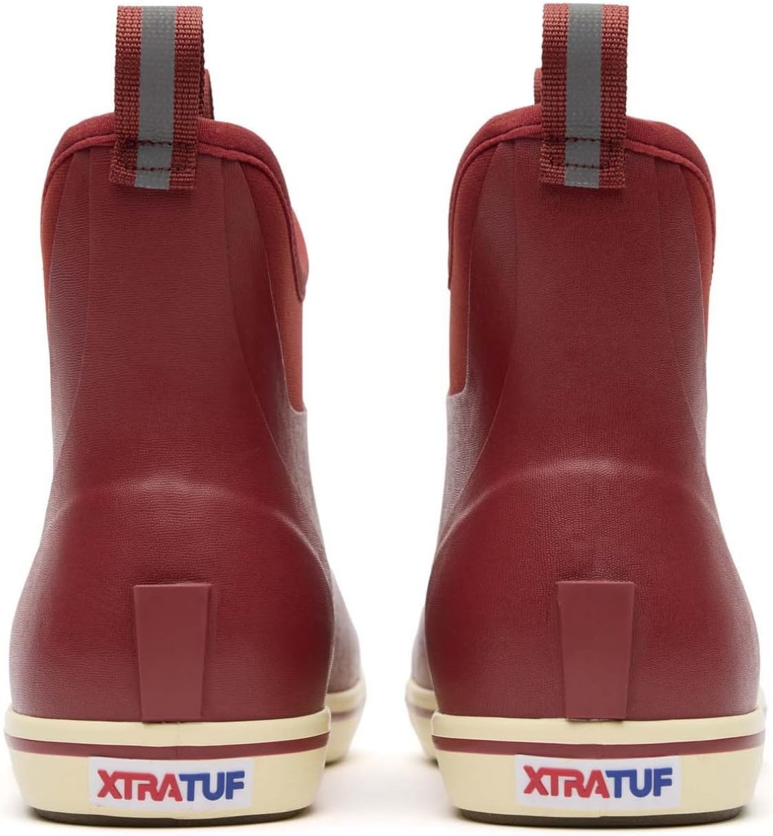 image:imageXtratuf 6 Mens Ankle Deck Boot Lightweight 100 Waterproof Rubber Footwear NonMarking SlipResistant Outsole MoistureWicking LinerRust Red