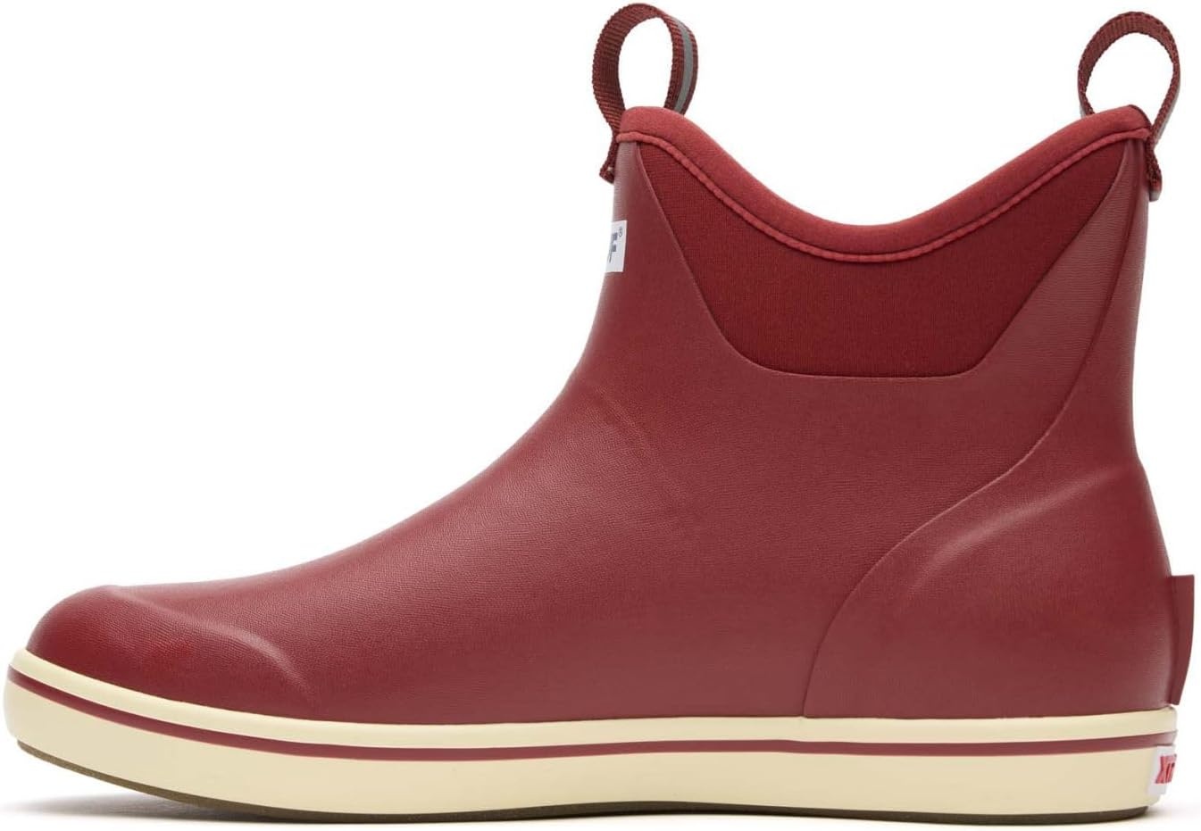 image:imageXtratuf 6 Mens Ankle Deck Boot Lightweight 100 Waterproof Rubber Footwear NonMarking SlipResistant Outsole MoistureWicking LinerRust Red