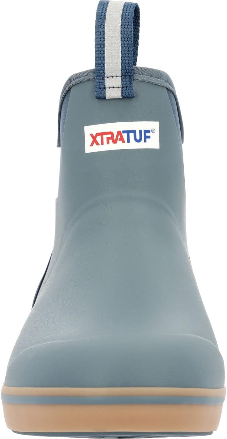 image:imageXtratuf 6 Mens Ankle Deck Boot Lightweight 100 Waterproof Rubber Footwear NonMarking SlipResistant Outsole MoistureWicking LinerStormy Blue