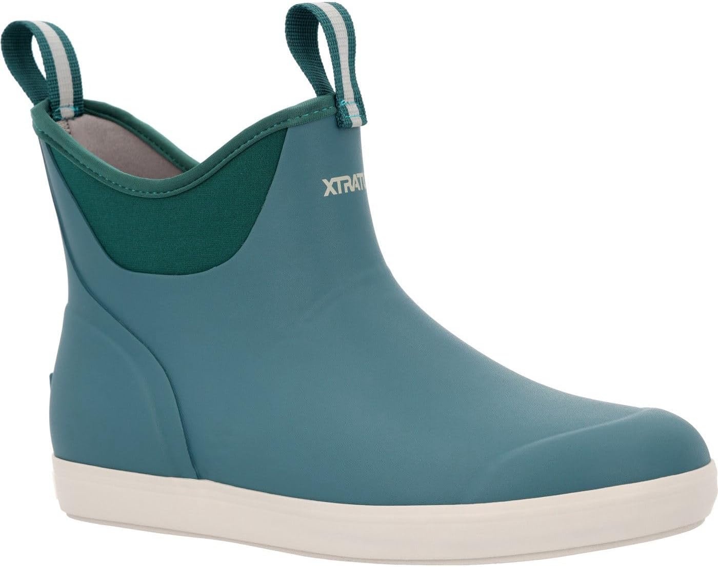 image:imageXtratuf 6 Mens Ankle Deck Boot Lightweight 100 Waterproof Rubber Footwear NonMarking SlipResistant Outsole MoistureWicking LinerTransformative Teal
