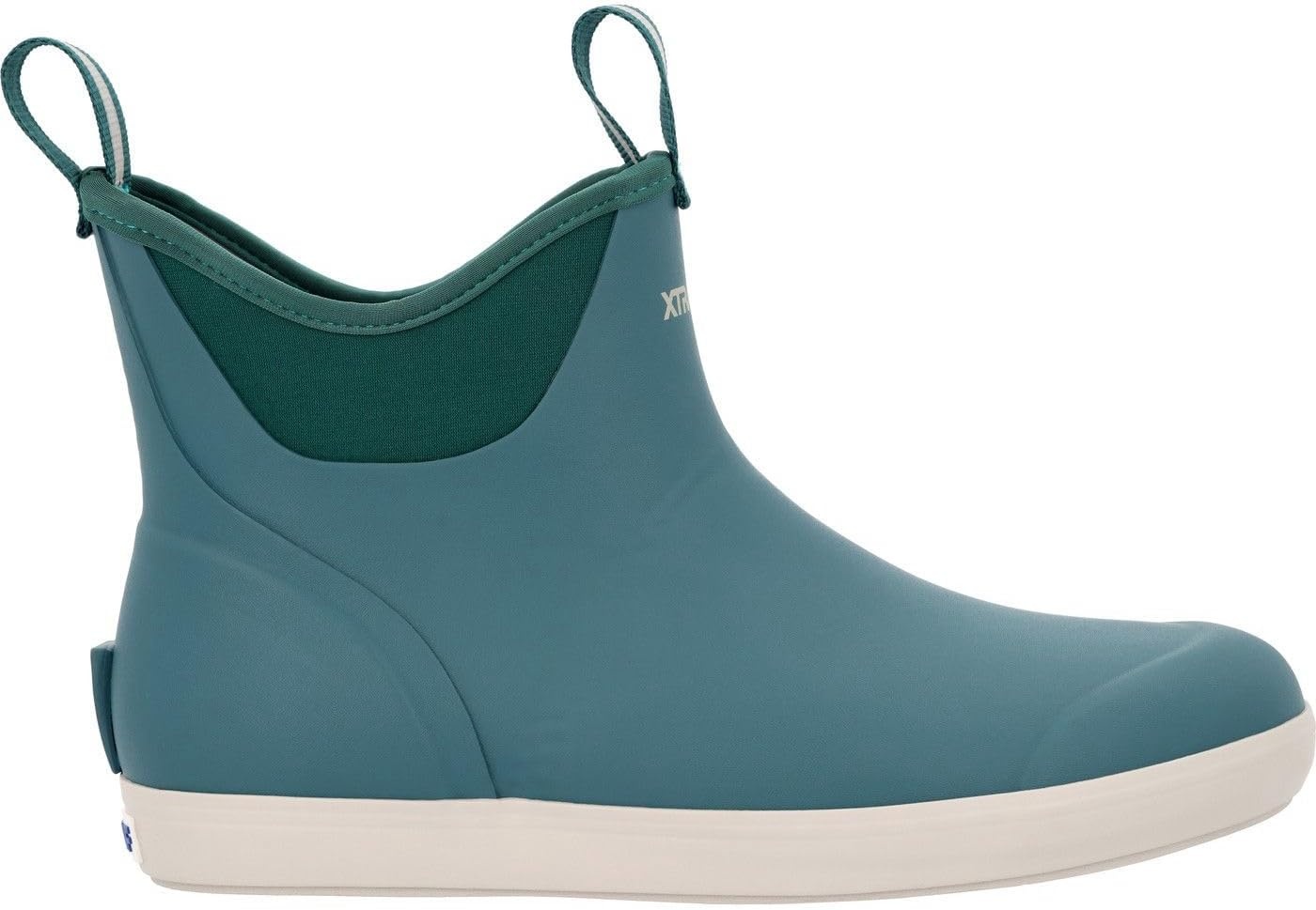 image:imageXtratuf 6 Mens Ankle Deck Boot Lightweight 100 Waterproof Rubber Footwear NonMarking SlipResistant Outsole MoistureWicking LinerTransformative Teal