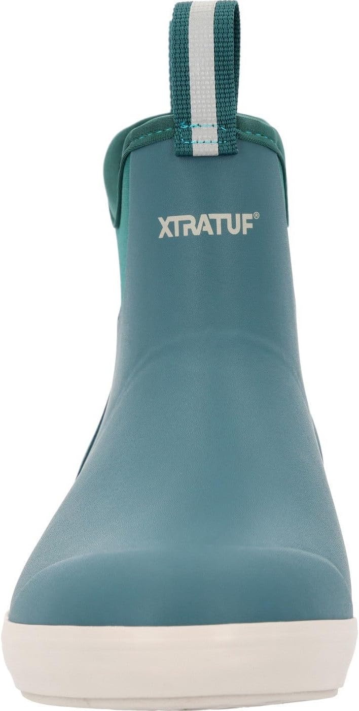 image:imageXtratuf 6 Mens Ankle Deck Boot Lightweight 100 Waterproof Rubber Footwear NonMarking SlipResistant Outsole MoistureWicking LinerTransformative Teal
