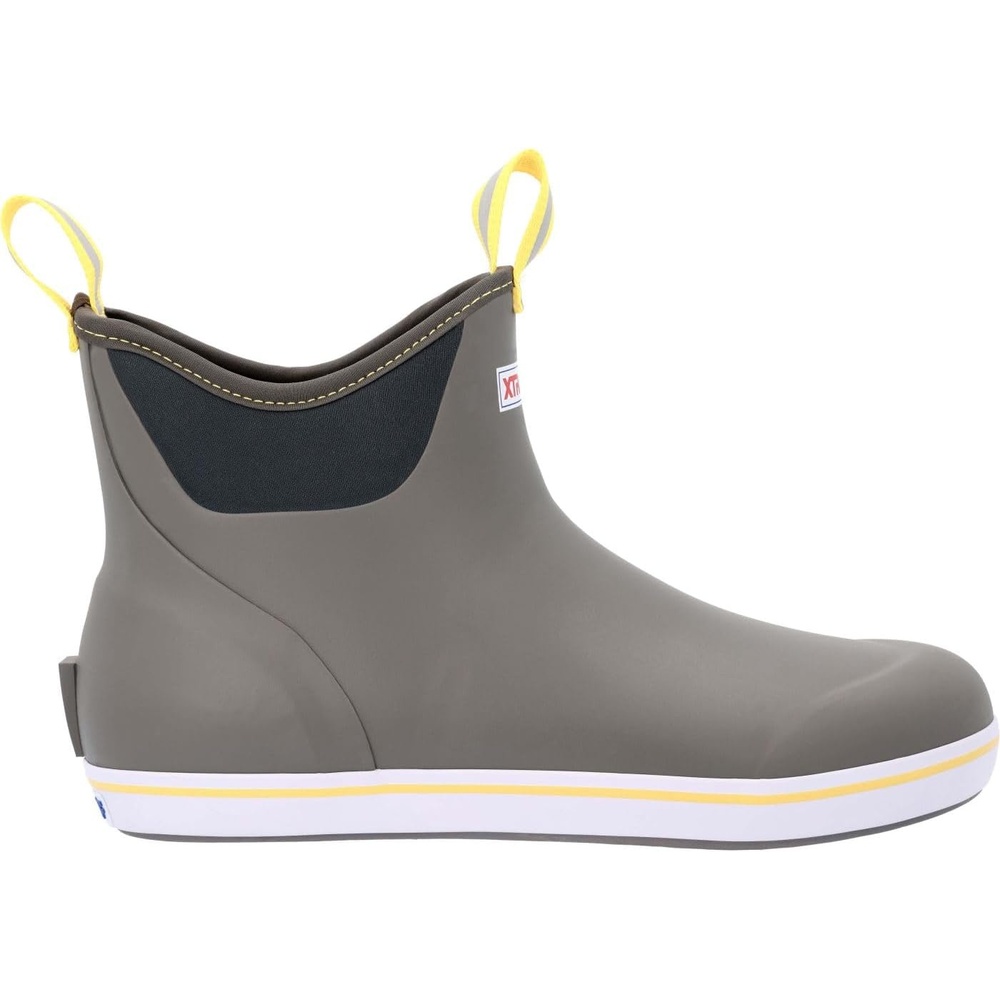 image:imageXtratuf 6 Mens Ankle Deck Boot Lightweight 100 Waterproof Rubber Footwear NonMarking SlipResistant Outsole MoistureWicking LinerGray Yellow