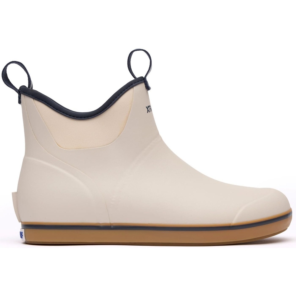 image:imageXtratuf 6 Mens Ankle Deck Boot Lightweight 100 Waterproof Rubber Footwear NonMarking SlipResistant Outsole MoistureWicking LinerIvory Navy