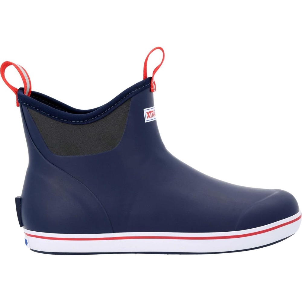 image:imageXtratuf 6 Mens Ankle Deck Boot  Lightweight 100 Waterproof Rubber Footwear  NonMarking SlipResistant Outsole  MoistureWicking LinerNavy  Red