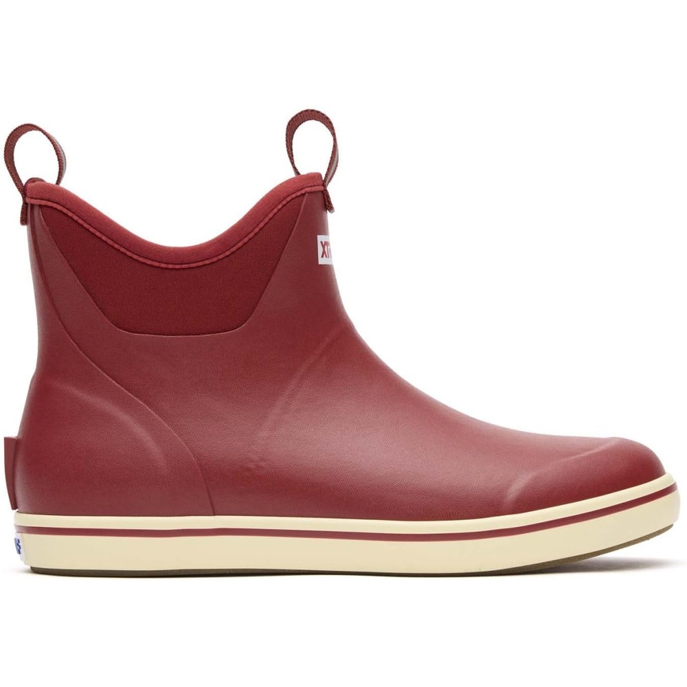 image:imageXtratuf 6 Mens Ankle Deck Boot Lightweight 100 Waterproof Rubber Footwear NonMarking SlipResistant Outsole MoistureWicking LinerRust Red