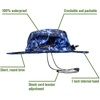 FROGG TOGGS Boonie Hat – Fishing hat Offers Waterproof, Breathable, Sun Protection(Mossy Oak Elements Blue Marlin)