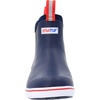 Xtratuf 6” Men’s Ankle Deck Boot – Lightweight, 100% Waterproof Rubber Footwear – Non-Marking, Slip-Resistant Outsole – Moisture-Wicking Liner(Navy & Red)
