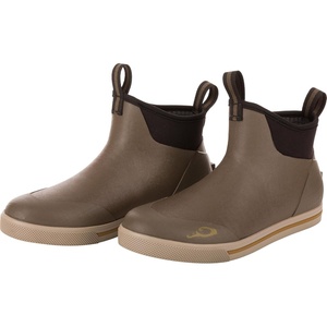 Drake Waterfowl Men’s Camp Deck Boots – Waterproof 6″ Ankle Neoprene Outdoor Boots with Fleece Liner & Non-Marking Outsole(Mud Brown)