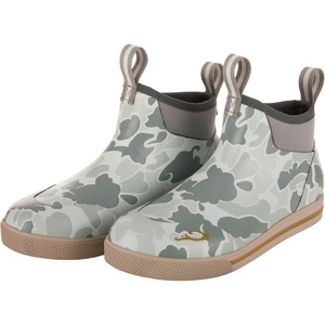 Drake Waterfowl Men’s Camp Deck Boots – Waterproof 6″ Ankle Neoprene Outdoor Boots with Fleece Liner & Non-Marking Outsole(Old School Monument)