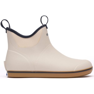 Xtratuf 6” Men’s Ankle Deck Boot – Lightweight, 100% Waterproof Rubber Footwear – Non-Marking, Slip-Resistant Outsole – Moisture-Wicking Liner(Ivory Navy)