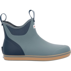 Xtratuf 6” Men’s Ankle Deck Boot – Lightweight, 100% Waterproof Rubber Footwear – Non-Marking, Slip-Resistant Outsole – Moisture-Wicking Liner(Stormy Blue)